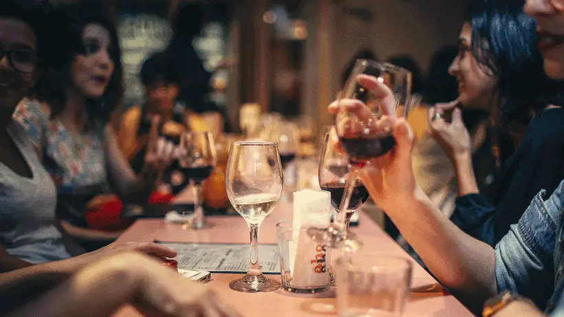 friends having a drink